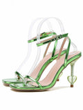 Ankle Wrap Heart Deco Stiletto Heels