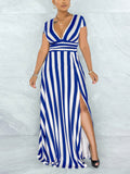 Striped Slit Dress