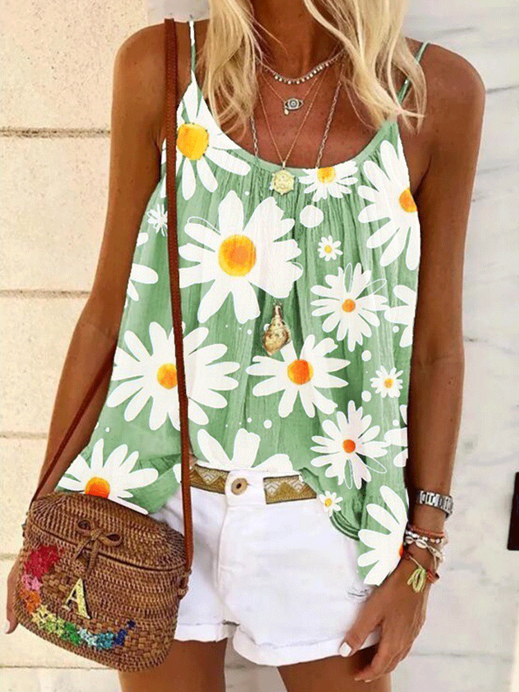 Daisy Sleeveless Tank Top