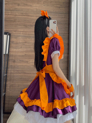 Vestido de mucama de calabaza para Halloween