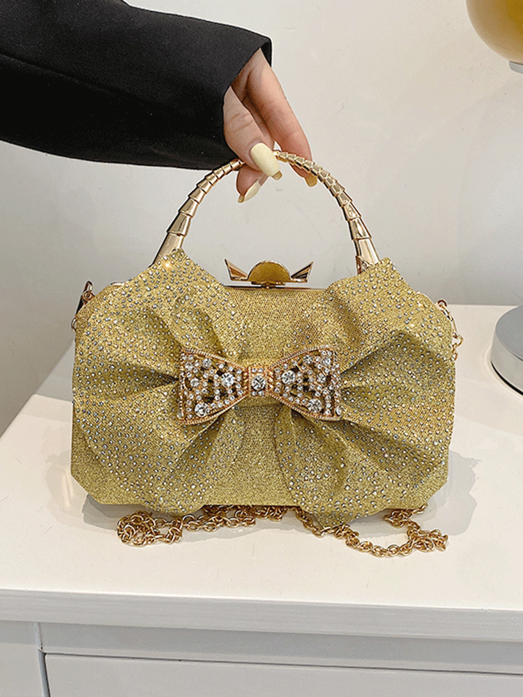 Bow Sequine Party Handbag