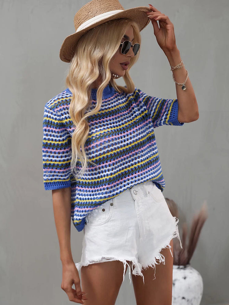 Hollow Out Knitted Crop Top