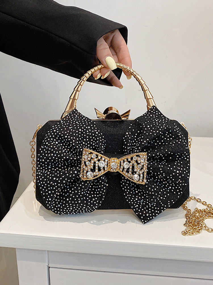 Bow Sequine Party Handbag