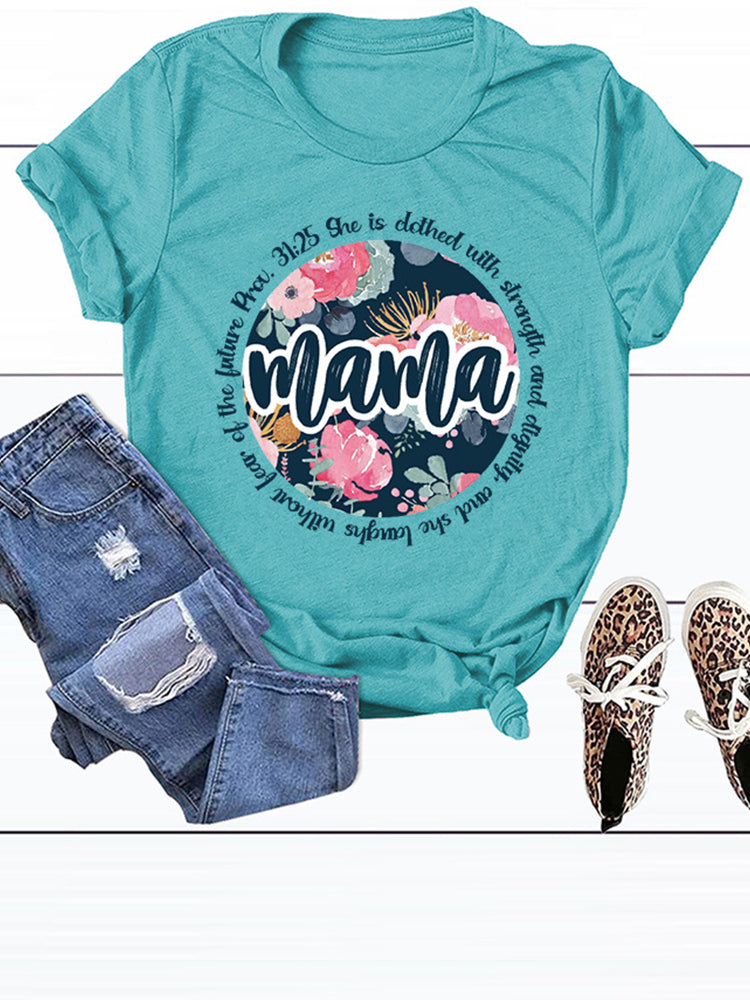 Camiseta suelta informal de mamá