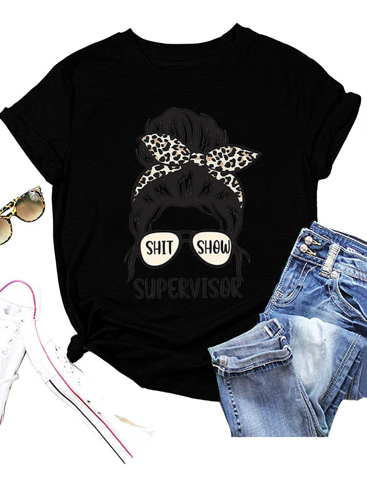 Cute Girl Print T-Shirt