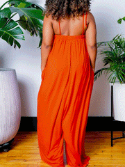 Casual Wide Leg Jumpsuit With Pockets