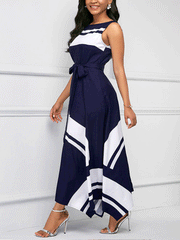 Ärmelloses Maxikleid mit asymmetrischem Saum