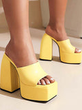 Square Toe Chunky Heel Sandal