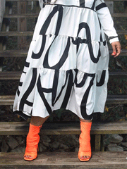 Casual Long Sleeves Loose Midi Dress