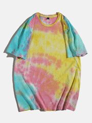 Camiseta casual con efecto tie-dye