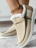 Trim Lined-up Slip On Boots