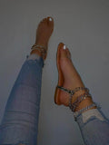 Chain Transparent Flat Sandals
