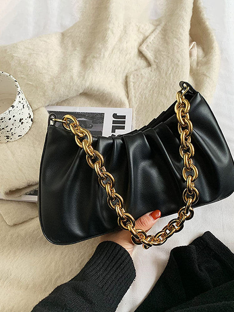 Bolso Hobo de piel suave y sólida