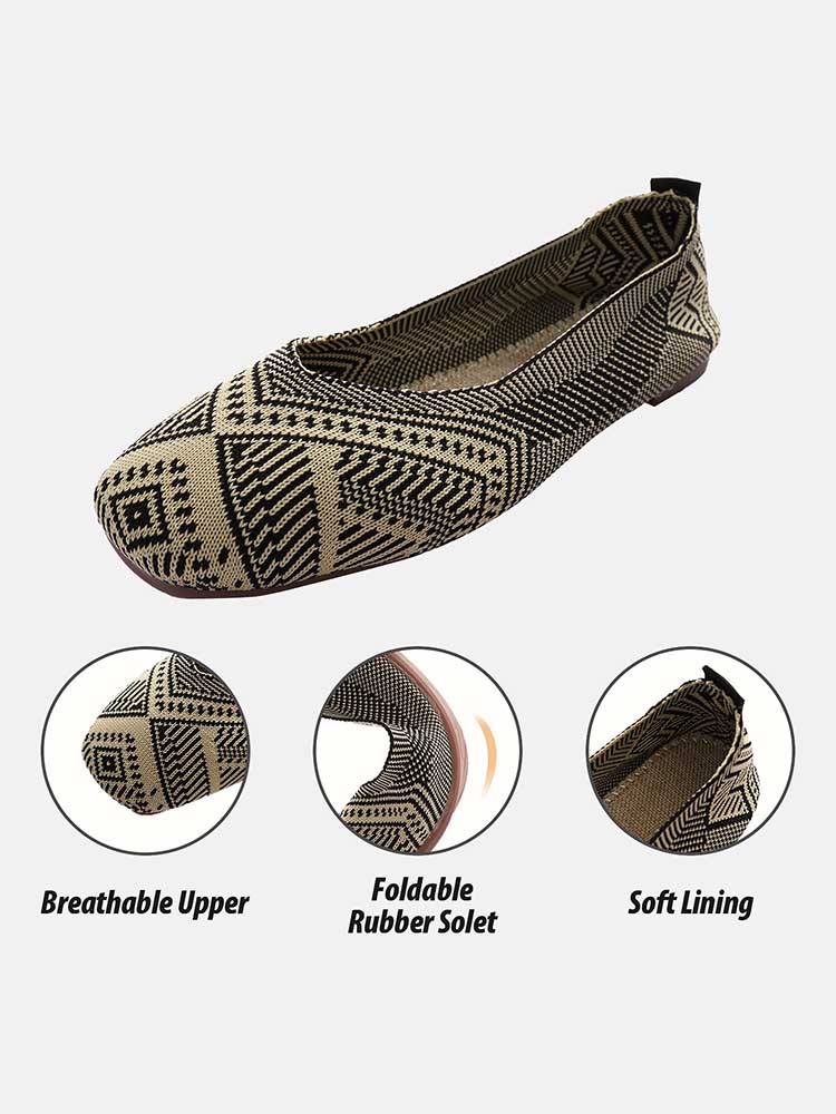 Knit Comfort Flats Shoes