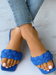 Braided Square Toe Slides