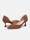 Knit Slip On Pointed Toe Heel