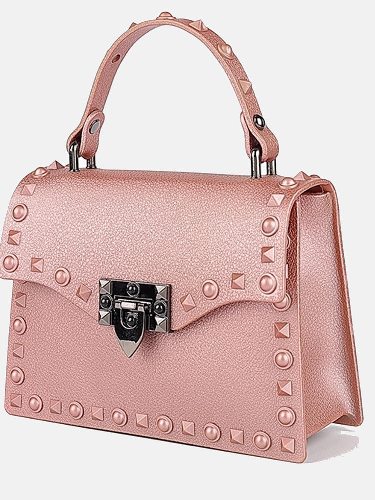 Jelly Rivet Decor Satchel