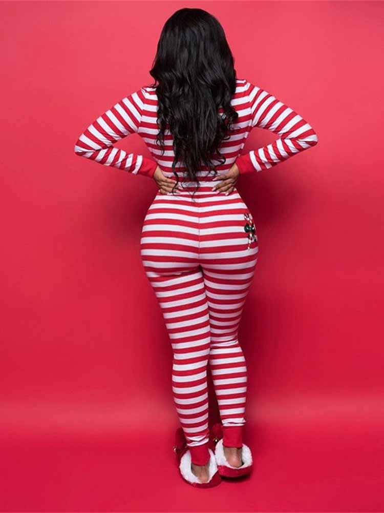 Christmas Striped Jumpsuit