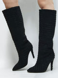 Towel Pointed Toe Boots
