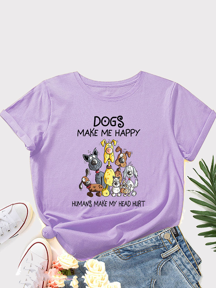 Dogs Make Me Happy Tee