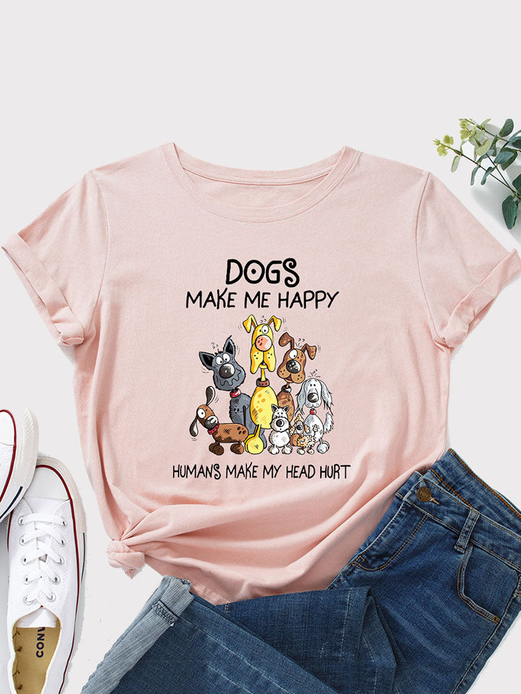 Dogs Make Me Happy Tee