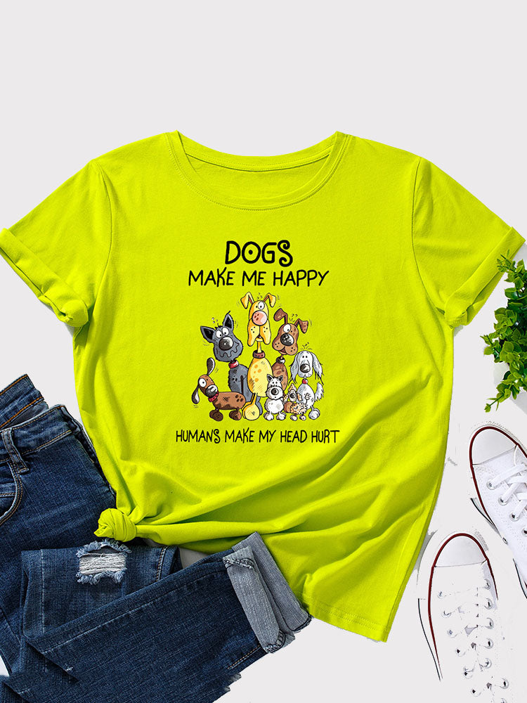 Dogs Make Me Happy Tee