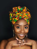 Printed Double Layer Satin Headwrap