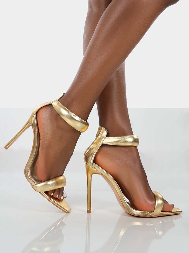 Gold Ankle Strap Sandals
