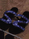 Hot Drill Sequined Slipper