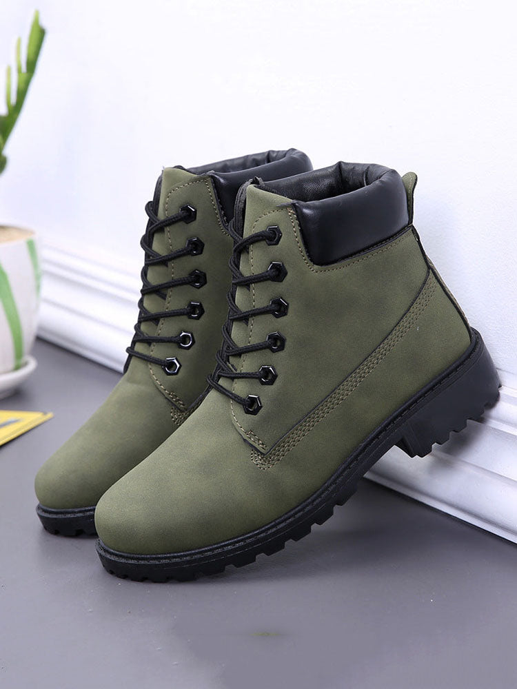 Leather Lace-up Ankle Boot