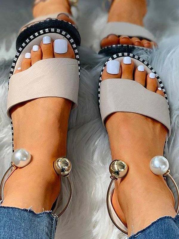 Pearl Flat Heel Sandal