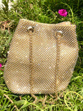 Rhinestone Chain Bucket Bag