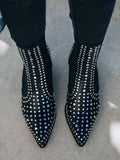 Studded Pointed Toe Booties