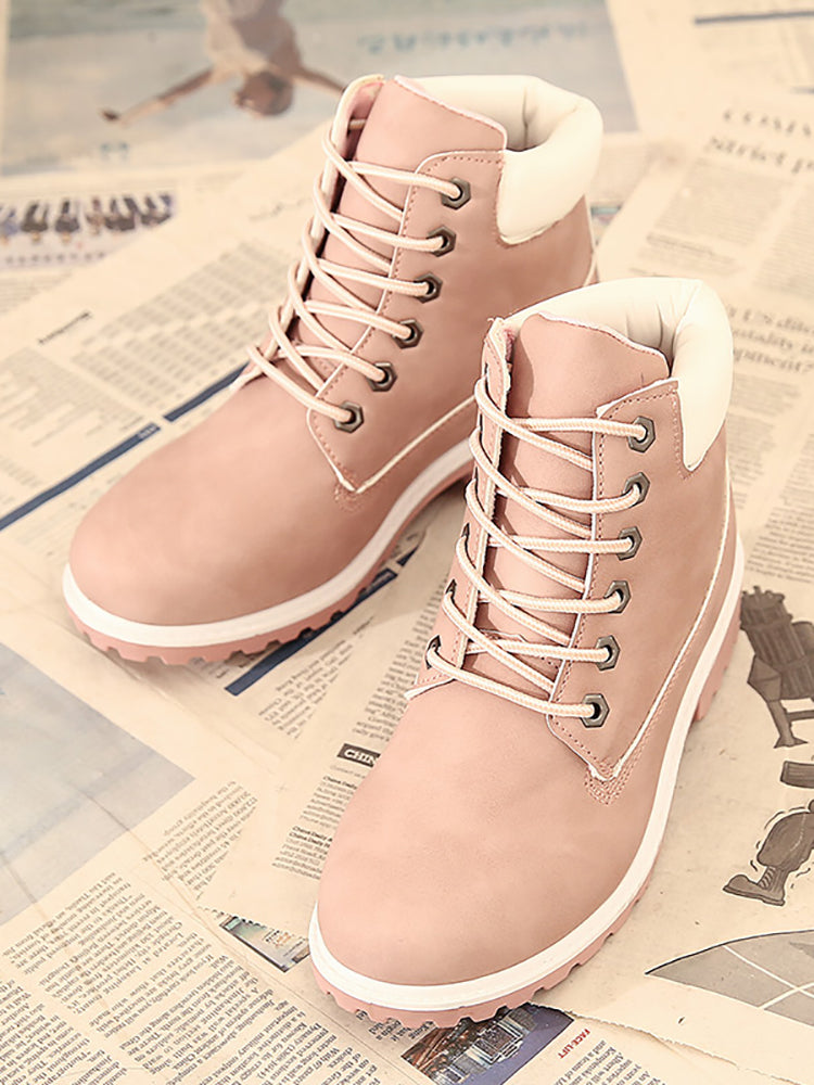 Leather Lace-up Ankle Boot