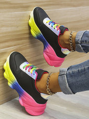 Multicolored Platform Sneakers