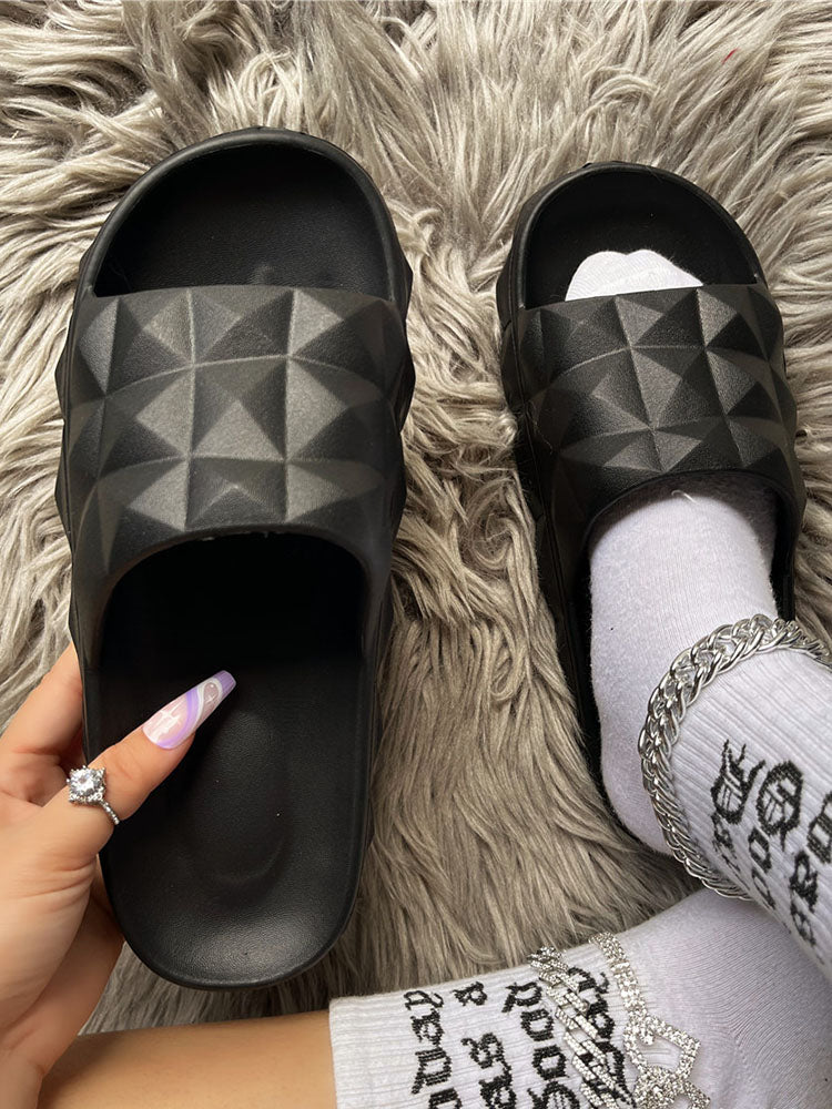 Stud Textured Soft Sole Slides