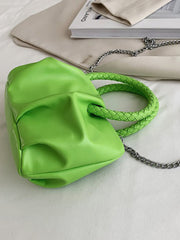 PU Leather Cloud Ruched Bag