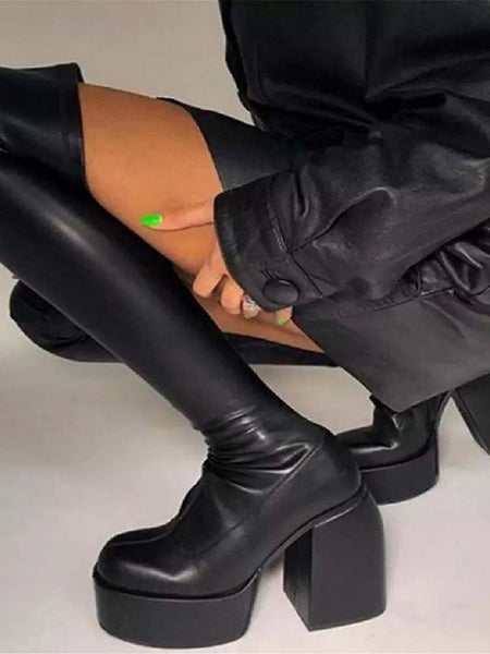 high platform booties