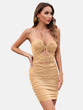 Cutout Halter Mini Dress