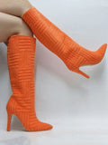 Towel Pointed Toe Boots