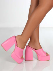 Square Toe Chunky Heel Sandal