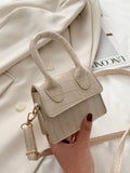 Flap Solid Textured Bag