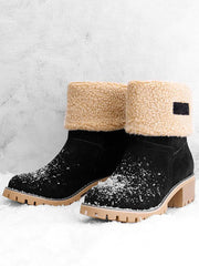 Knöchellange Schneestiefel mit Fellfutter