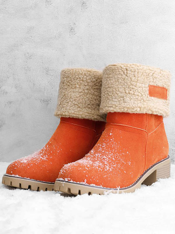 Knöchellange Schneestiefel mit Fellfutter