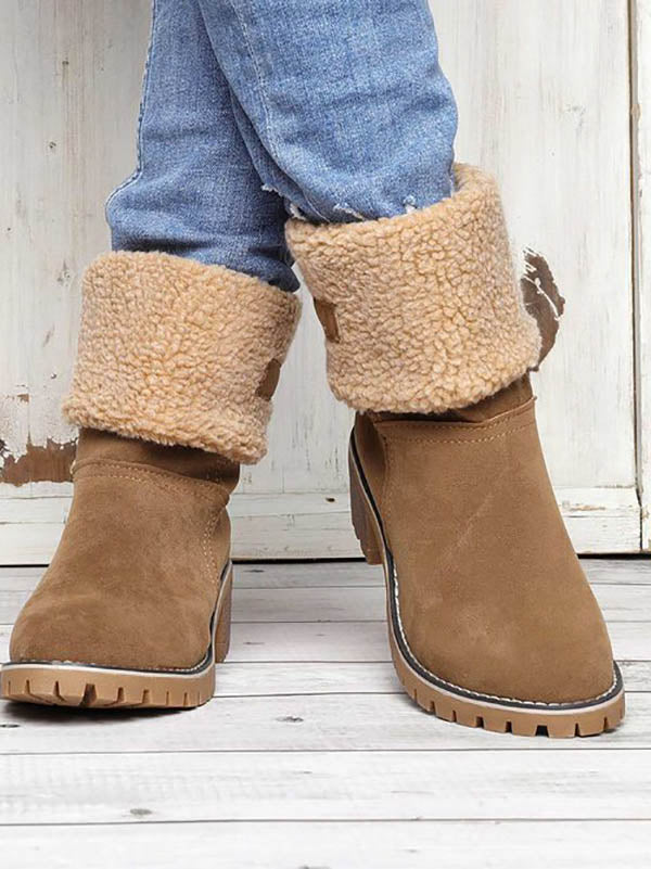 Ankle Fur Lined Snow Boots