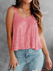 Sequin Sleeveless Top