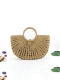 Straw Hollow Casual Handbag