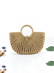 Straw Hollow Casual Handbag