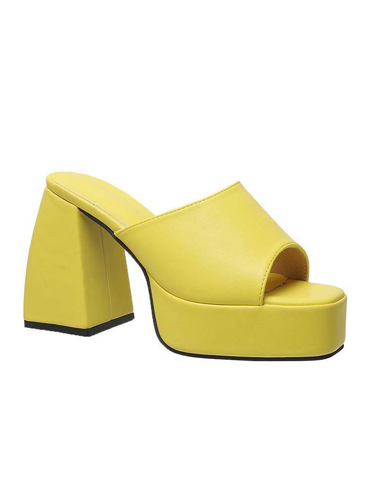 Square Toe Chunky Heel Sandal