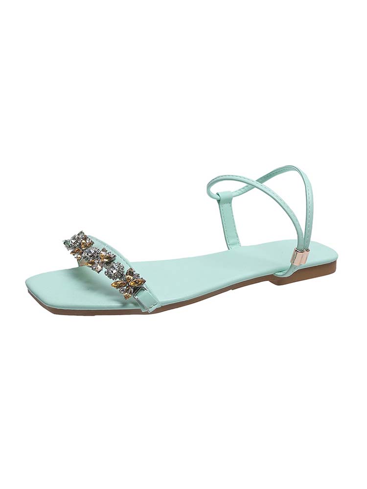 Rhinestone Flat Sandals